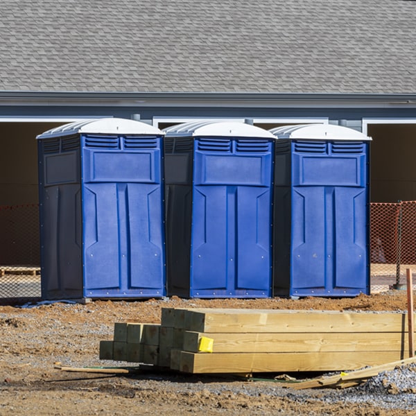 how often are the porta potties cleaned and serviced during a rental period in St Martin MS